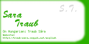 sara traub business card