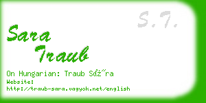 sara traub business card